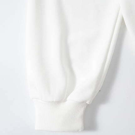 Fashion Joker Shoulder Crew Neck Sweat Cattle Head Letter Print