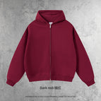 Boxy fit sweatshirt-dark red / S