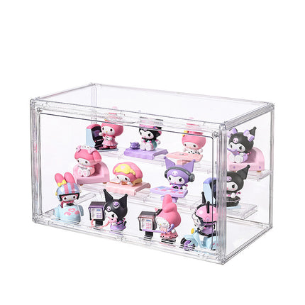 High-Definition Transparent Container Three-Layer Hand-Made Blind Box Dust-Proof Classification Storage Trendy Toy Doll Desktop Display Organizer Box