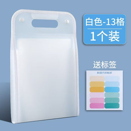 A4 Satchel Folder Test Paper Storage Bag Student Multi-Layer Large-Capacity Accordion Bag High-Value Paper Storage Bag