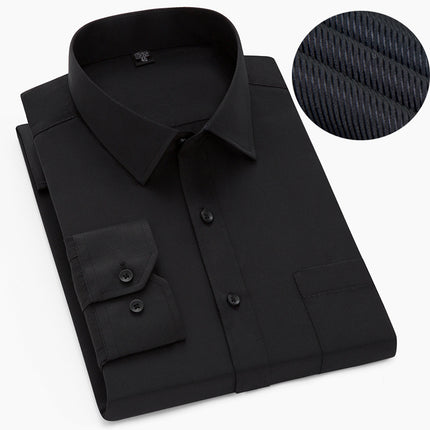 Shirt men's business solid color men's and women's long sleeve professional dress a generation of embroidered LOGO men's white shirt