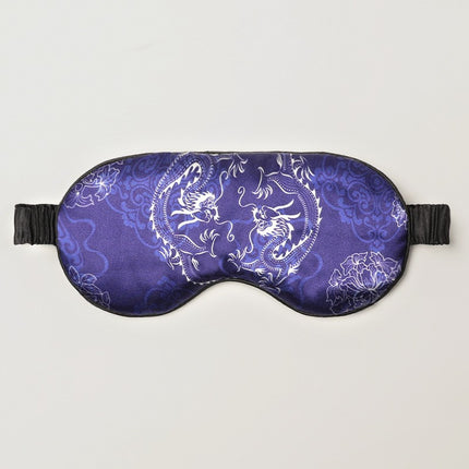 Mulberry Silk Eye Mask, Ice Silk Imitation Silk, Chinese Style Color, Satin Silk Light-Blocking Eye Mask for Sleep, Printed, in Stock Wholesale