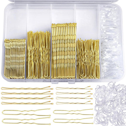 Cross-Border 300-Piece Set Brown Hair U-Shaped Clip Box Metal Hairpin Set Amazon Bestseller