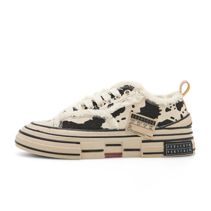 Wu Jianhao's Same Style Thick-Soled Beggar Shoes, High Version Men's Shoes 2023 New Retro Men's and Women's Canvas Shoes Putian