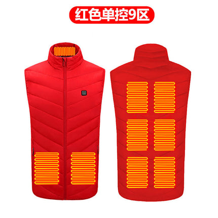 Cross-border Explosions Winter Heating Vest Three-gear Intelligent Adjustment USB Power Supply Cold-resistant Warm Heating Clothing for Men and Women