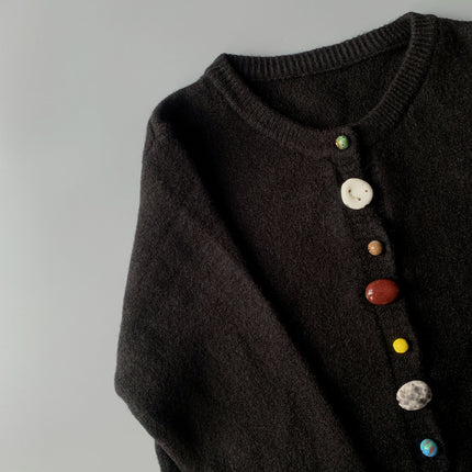 Original design each piece is different knitted vest chic niche antique beaded sleeveless hair clip