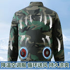Four-pocket air-conditioned clothing new green flower camouflage / 165