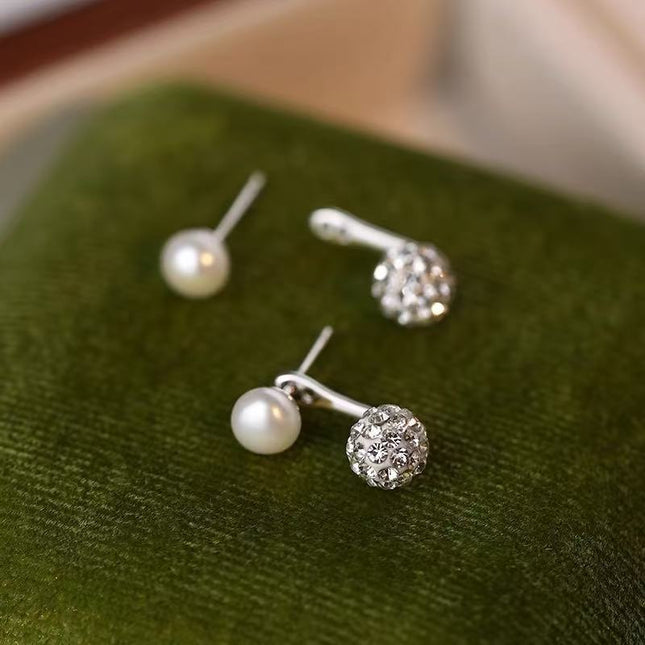 925 Sterling Silver Pin Pearl Earrings 2024 New Explosions Niche Light Luxury Earrings Women's High-end Earrings