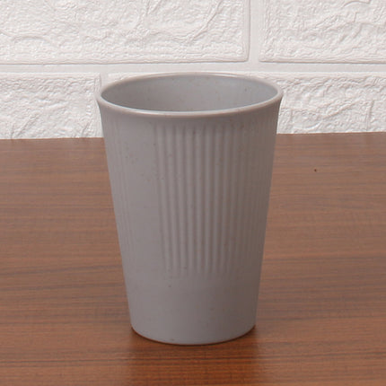 Striped Cup 8 Boxed Wheat Straw Household Water Cup Drop-resistant Handicap Cup Brush Cup Restaurant Juice Cup