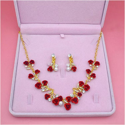 Bridal headdress suit hair accessories crown headband earrings wedding Korean wedding necklace jewelry wedding accessories wholesale