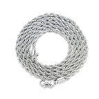 3mm * 24inch silver steel twist chain without pendant
