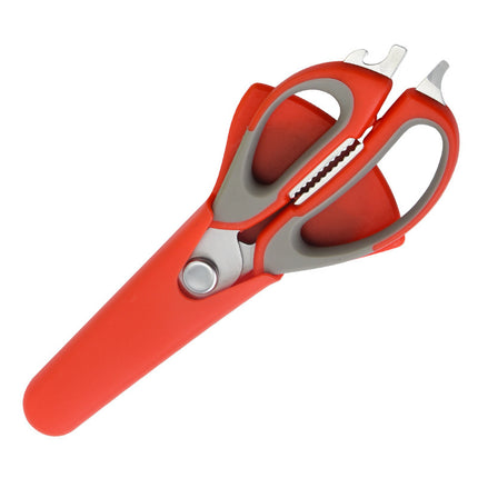 Multifunctional Refrigerator Scissors Magnetic Suction Detachable Household Powerful Chicken Bone Scissors Food Barbecue Scissors Stainless Steel Kitchen Scissors