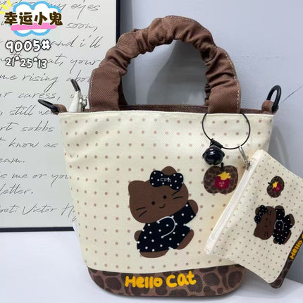 New Girls Handbag Storage Bag Cute Lunch Box Bag Handbag Mother Bag Korean Cartoon Bag Hand Bag