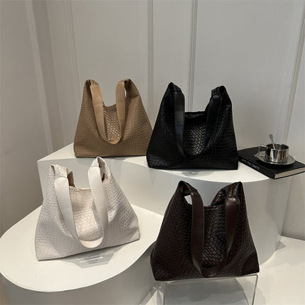 This Year's Popular Bags for Women 2025 New High-End Retro Shoulder Bag Large Capacity Commuter Tote Bucket Bag
