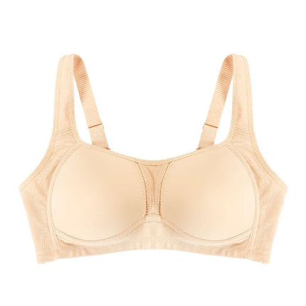 Original plus size seamless non-steel ring breathable sports big chest small underwear women gather anti-sagging accessory breast bra