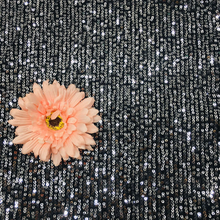 3mm straight sequins embroidered stretch mesh vertical embroidered beads fabric dress wedding dress stage clothing fabric wholesale