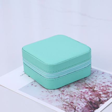 Qingyu Packaging PU Leather Portable Jewelry Box Mini Jewelry Zipper Bag Medium Palm Jewelry Box Ear Storage Box