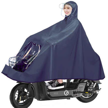 [New Listing] Raincoat Electric Car Motorcycle Increased Thickening and Long Anti-Rainstorm Double Riding Poncho