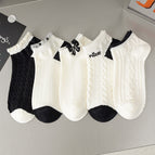 Wd51 women's lace butterfly boat socks / Naked socks