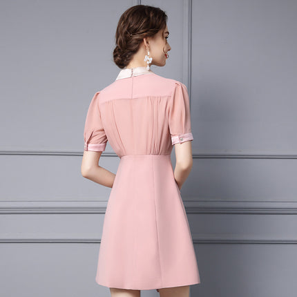 Zhili French-Style Dress 2026 New Women's Summer Formal Occasion Gentle Style Pear-Shaped Figure Pink Suit Dress
