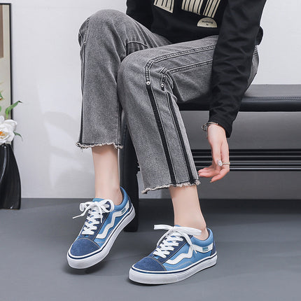 Ins Canvas Shoes for Male and Female Students Korean Version 2025 Autum New Flats Versatile Sports Shoes Flats Popular Sneakers