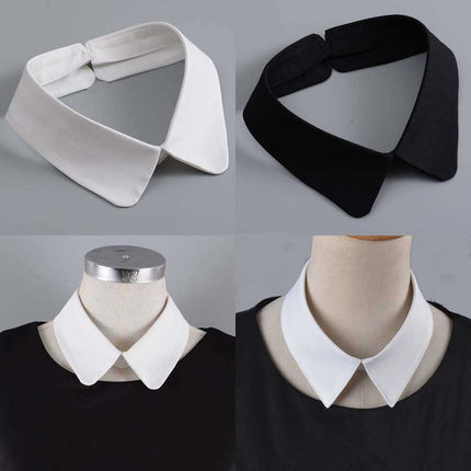 All-Match Decorative Single Collar Solid Color Shirt Collar Women's Collar Bib Summer Fake Collar Cotton Street Small Square Collar