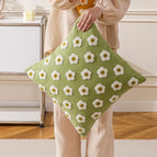 45*45cm [single pillowcase] / Green flowers