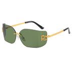 Gold frame green film