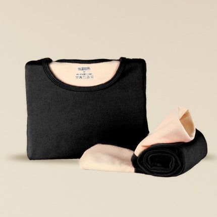 2025 New Cashmere Silk Underwear for Women, Double-Sided Brushed Fleece-Lined Thermal Tops and Pants Set for Men, Seamless Wholesale