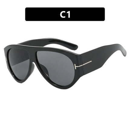 Pilot T-Shaped Large Frame Toad Sunglasses for Women 2024 New European and American Sunglasses Personalized Fashion Sunglasses