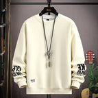 Round neck sweatshirt solid color apricot / (s size) weight 70-85