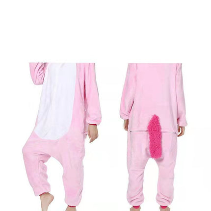 Cross-Border Cartoon One-Piece Flannel Pajamas, Animal Children's Parent-Child Performance Costumes, Dinosaur, Pegasus and Unicorn