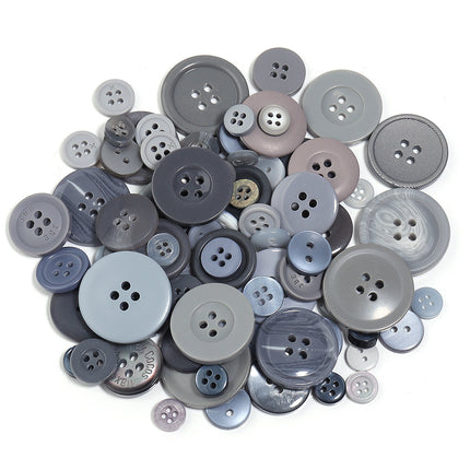 Resin round four eye color buttons handmade DIY mixed buttons making button painting button flower material bag