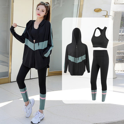 Sports Suit Women's New Large Size Loose Slimming Gym Morning Run Quick Dry Internet Popular Professional Long Sleeve Yoga Suit