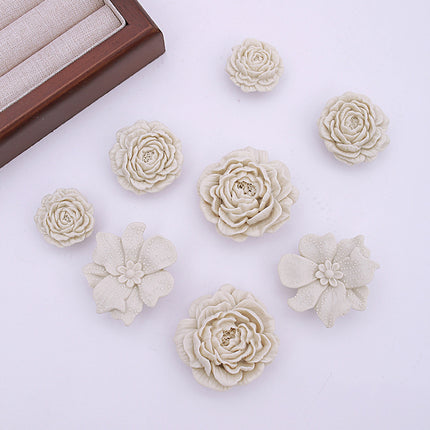 Puff Bouquet Style Clog Shoe Accessories Compatible with Cross Shoes Floral Decoration Linen Cloud Flower Shoe Buckle Set