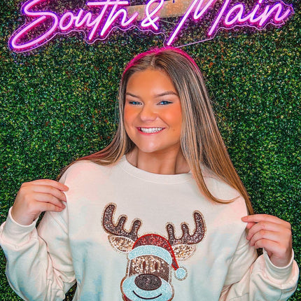 2004 Amazon Aliexpress Cross-Border Towel Sequin Embroidered Women's Long-Sleeve Pullover Crew Neck Sweatshirt Factory Short Style