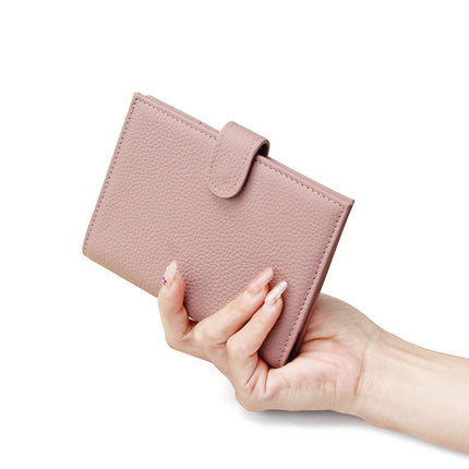 FEID Passbook Bag Protective Cover Multi-functional Certificate Storage Card Bag Genuine Leather Women's Cowhide Coin Purse Small Bag