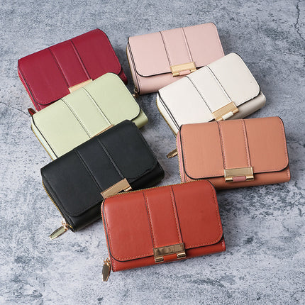 New Cross-Border Popular Korean Style Multifunctional Women's Clutch Wallet Short Niche Fashion Multi-Card Slot 70% off Wallet
