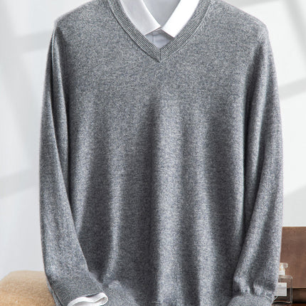 V-Neck Cashmere Sweater Men / Pull Col V Cachemire