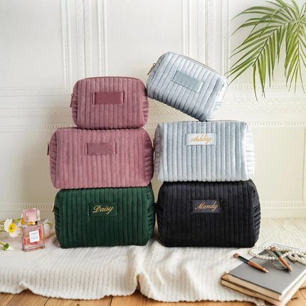 Amazon's Popular Cosmetic Bag, Velvet Velvet Large-Capacity Cosmetic Storage Bag, Travel Portable Bag, Can Be Customized