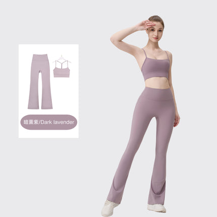 [in Stock] Ld Speaker Y-Shaped Vest Set Long Sleeve Women's Slim Fit Jacket Stretchy Sports Yoga Wear