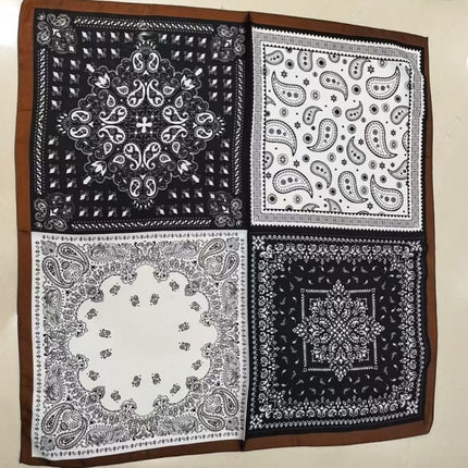 Simulated Silk Printed Silk Scarf for Women, Korean Cashew Leopard Print Headscarf, Four-Season Scarf, Professional Scarf Wholesale