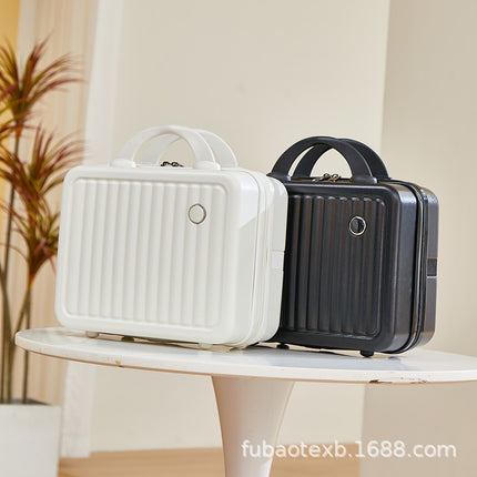 Cute Portable Cosmetic Bag High-value Travel Bag Women's 14-inch Small Portable Password Box Large Capacity Cosmetic Case