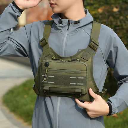 Outdoor Tactical Chest Bag Men's Multifunctional Training Running Gym Bag Functional Vest Bag Military Fan Tactical Vest Bag
