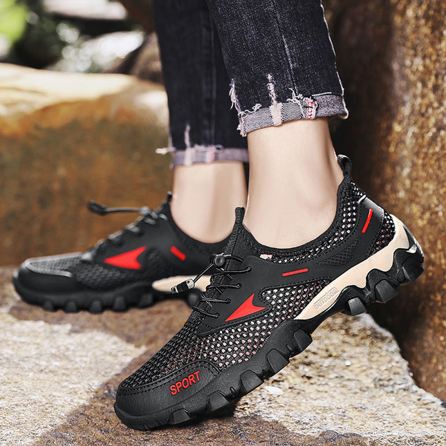 2025 Amazon New Men's Casual Outdoor Wading Shoes Men's Mesh Outdoor Camping Shoes Hiking Shoes