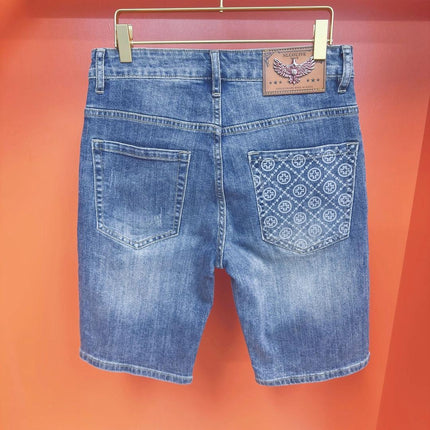 [Ys European Products] No-Iron Summer Five-Pocket Shorts, Five-Point Jeans, Washed Trendy Casual Pants, Mid-Length Pants