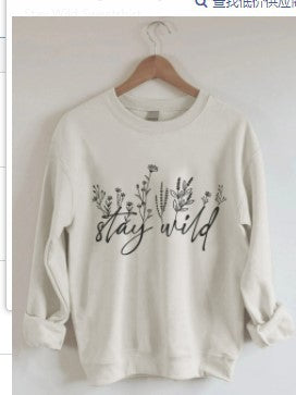2023 European and American New Product wish Easter Cute Rabbit Couple Print Large Size Loose Casual Round Neck Sweatshirt