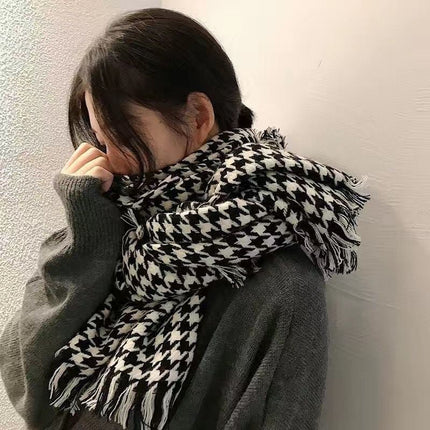 Cross-Border Scarf New Imitation Cashmere Scarf for Women Autumn and Winter Thickened Warm Shawl Solid Color Student Scarf for Men Wholesale