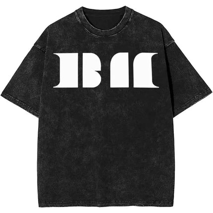 Harajuku Washed Shirt Babymonster Group Logo Fan Art Outfit