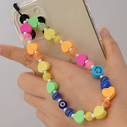 Factory direct supply handmade beaded mobile phone lanyard bluetooth speaker lanyard flashlight fan selfie stick U disk sling